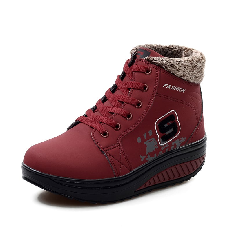 Dames enkellaarsjes met verhoogde zool - Yuren