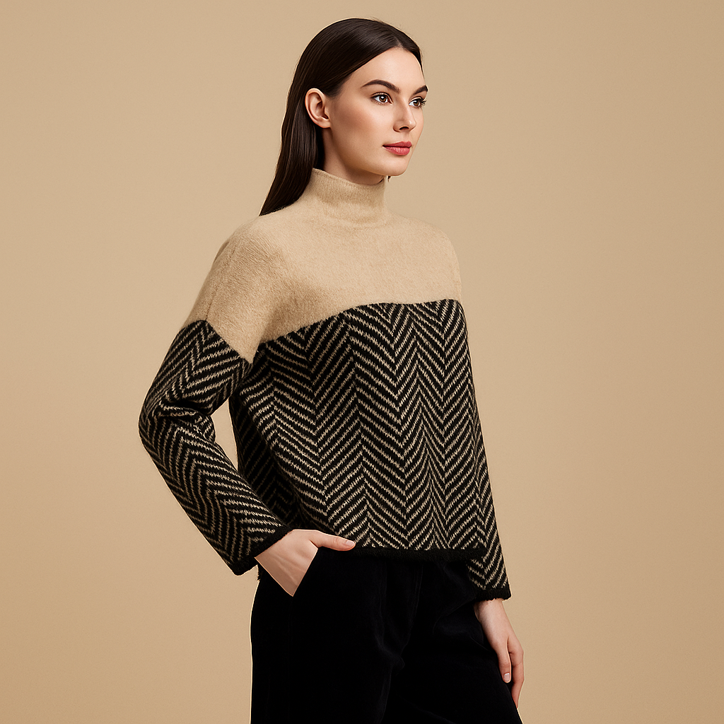 Damestrui geometrisch ontwerp zachte stof - Mirela