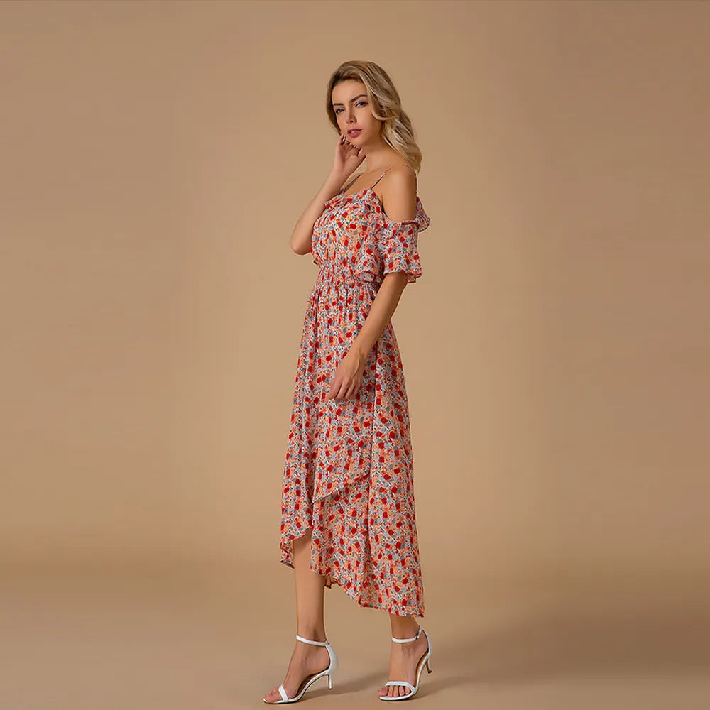 Carla - Frisse bloemige midi-jurk voor de zomer