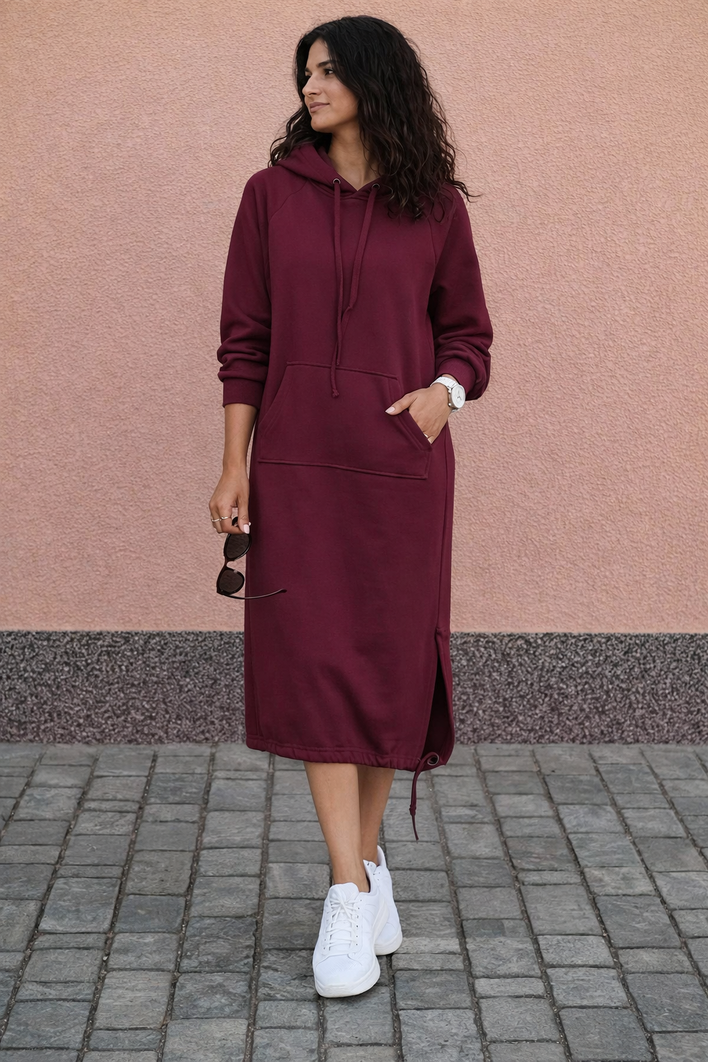 Damesjurk met lange capuchon - Lina