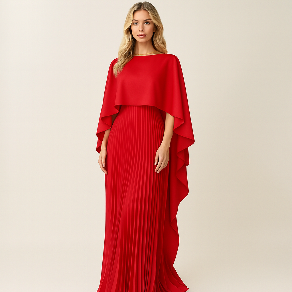 Seraphina Luxe | Elegante Maxi-Jurk met Vleermuismouwen