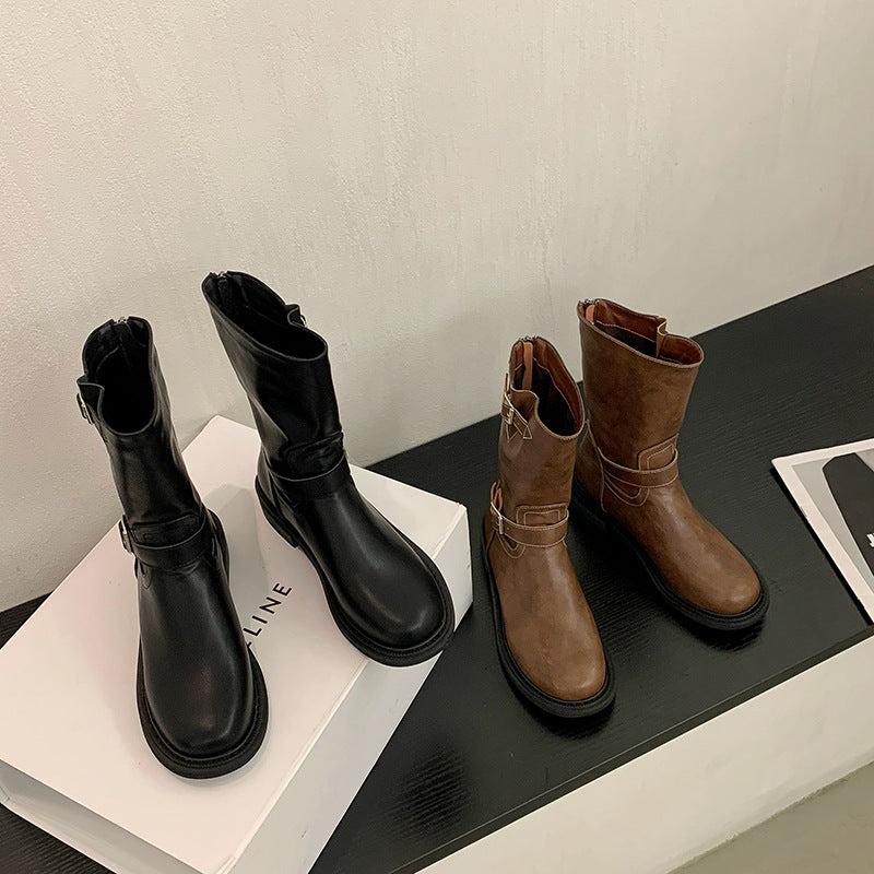 Westernlaarzen met gespen voor dames - Miriam