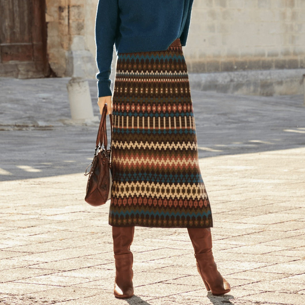 Dames midirok met print - Malvien