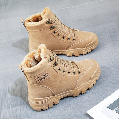 Urban dameslaarzen met dikke zolen en metalen veters - Leona