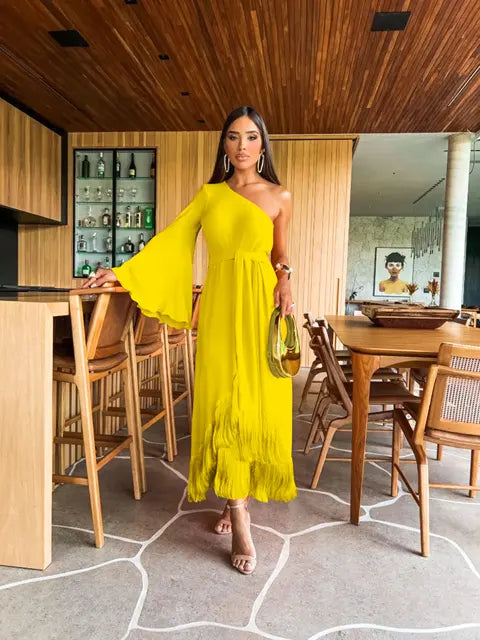 Lucy - Modieuze jurk met franjes