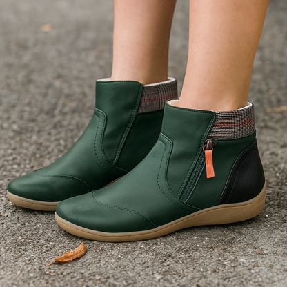 Dames enkellaarsjes in vintage design - Noraya