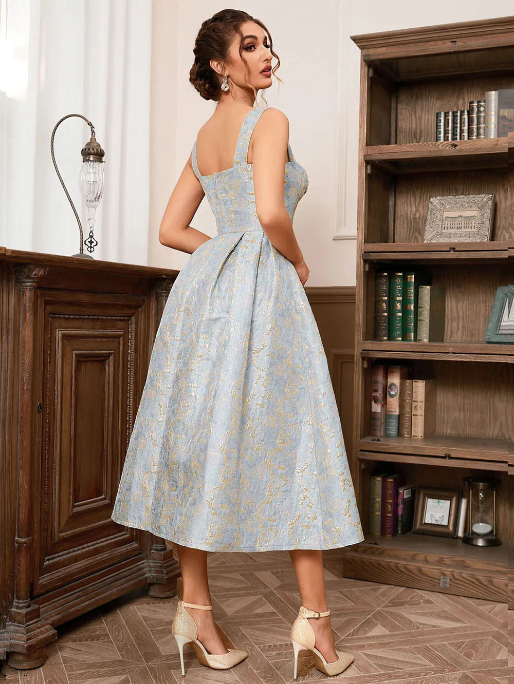 Hilary - Dames Jurk Bloem Mouwloos