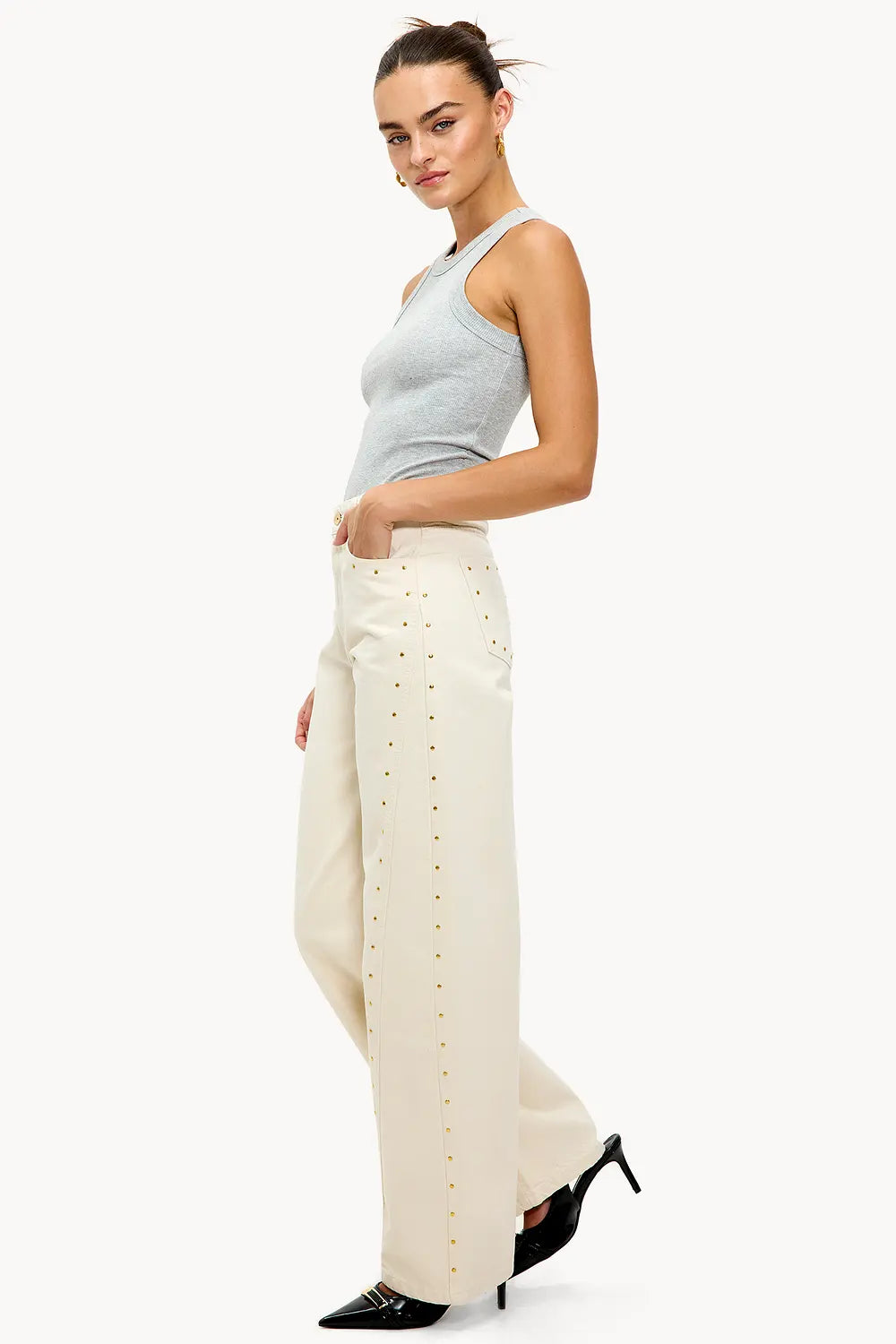 Zayala - Studs Balloon Jeans