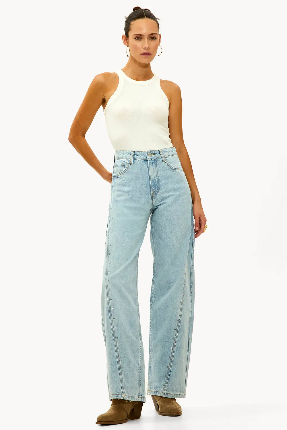 Zayala - Studs Balloon Jeans