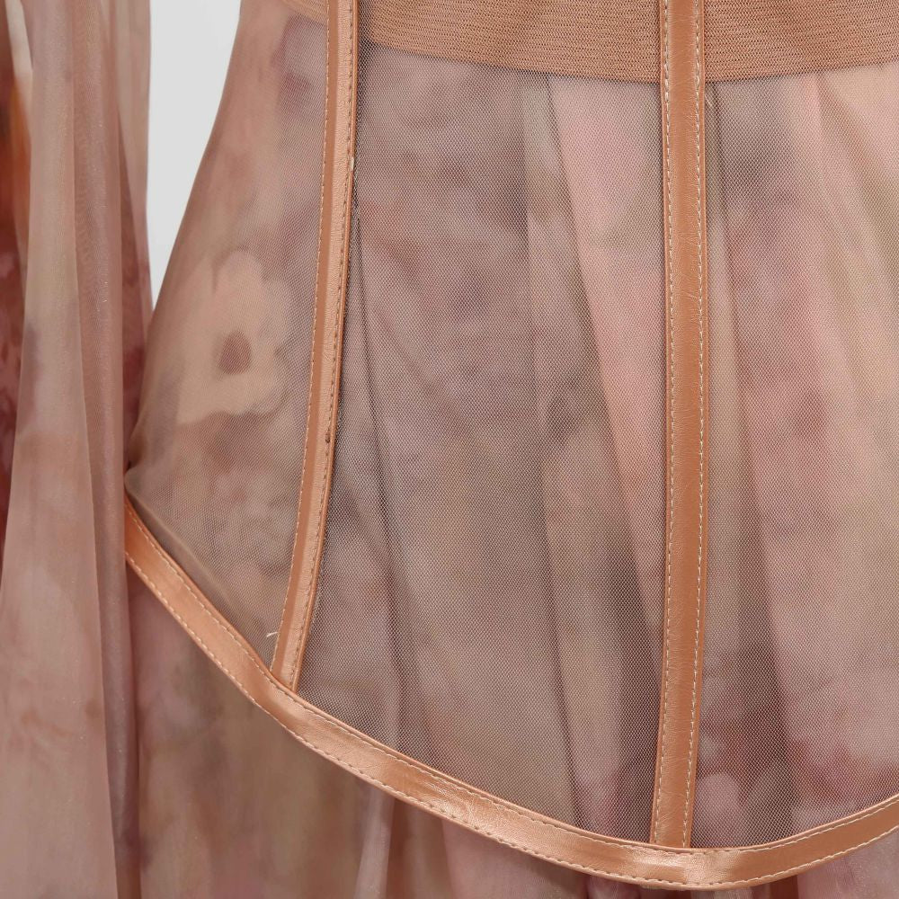 Feestjurk voor dames met korset en sleep op de rug - Elsa