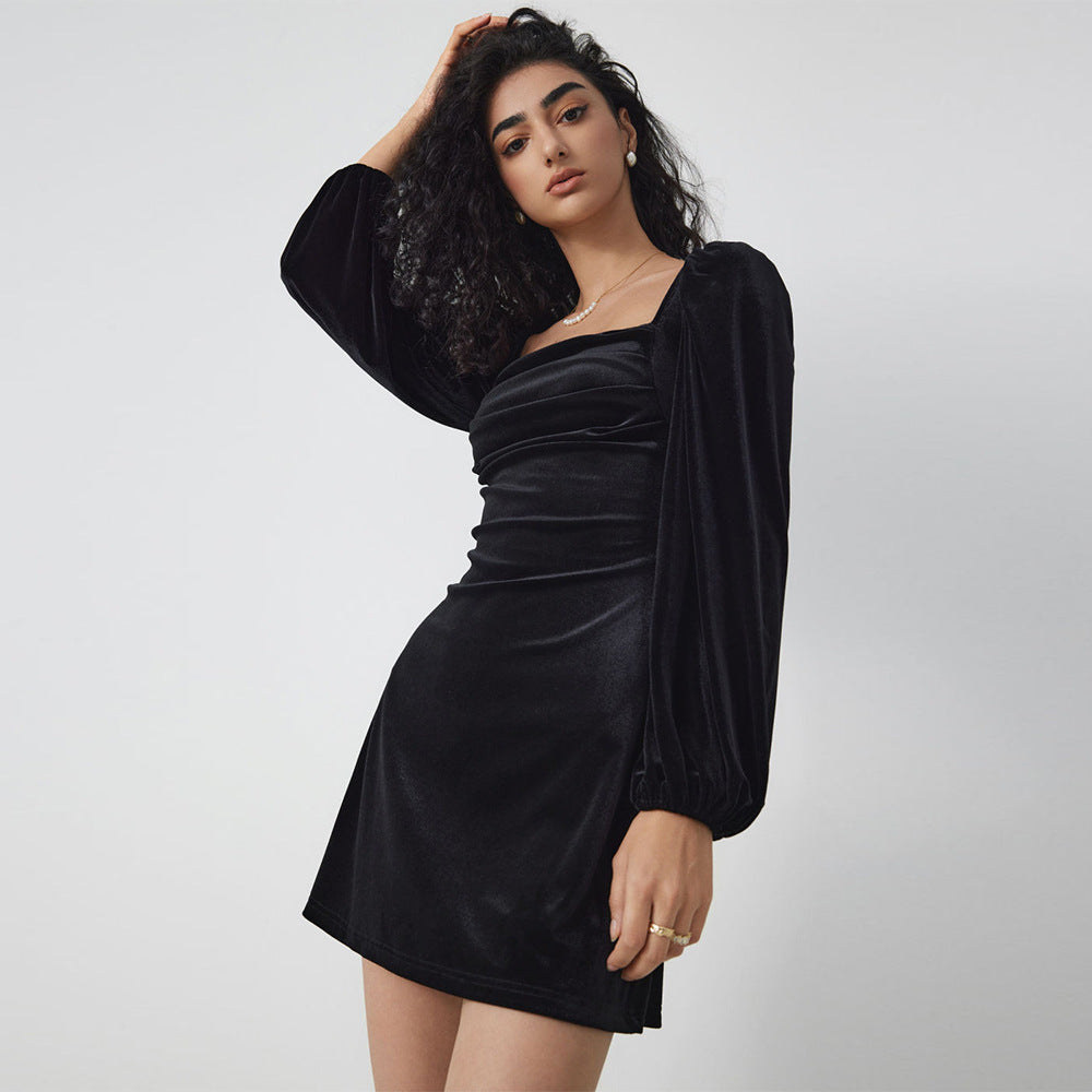 Fluwelen damesjurk - Yalena