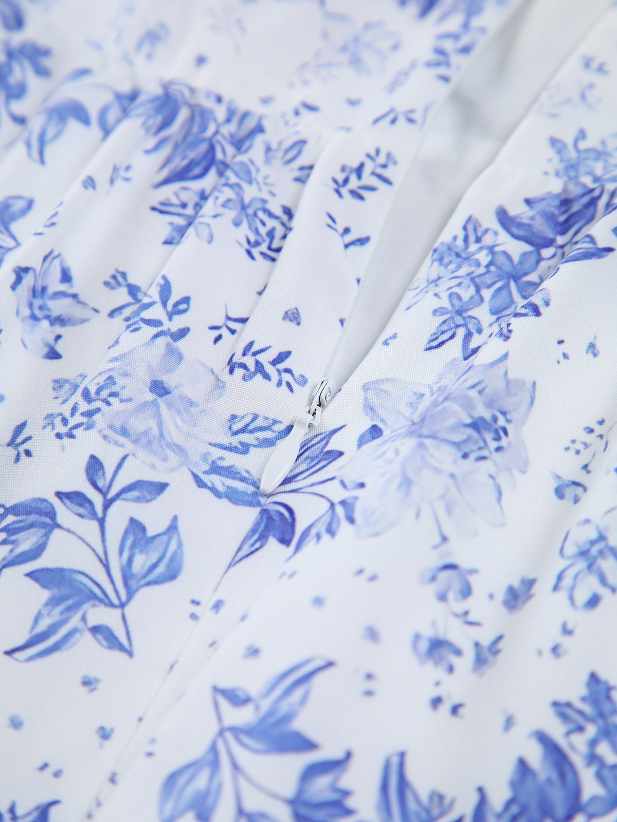 Clarise - Lange jurk met rits en bloemenzakken