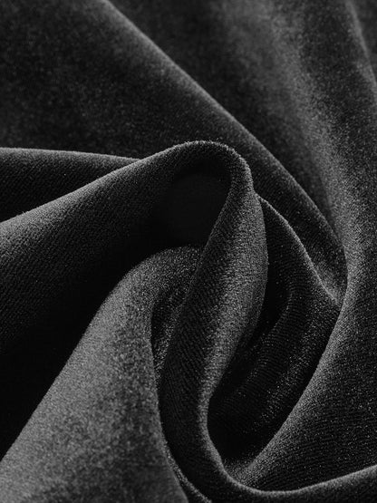 Katrina | Fluwelen Minikleed met diepe ruguitsnijding en grote strik