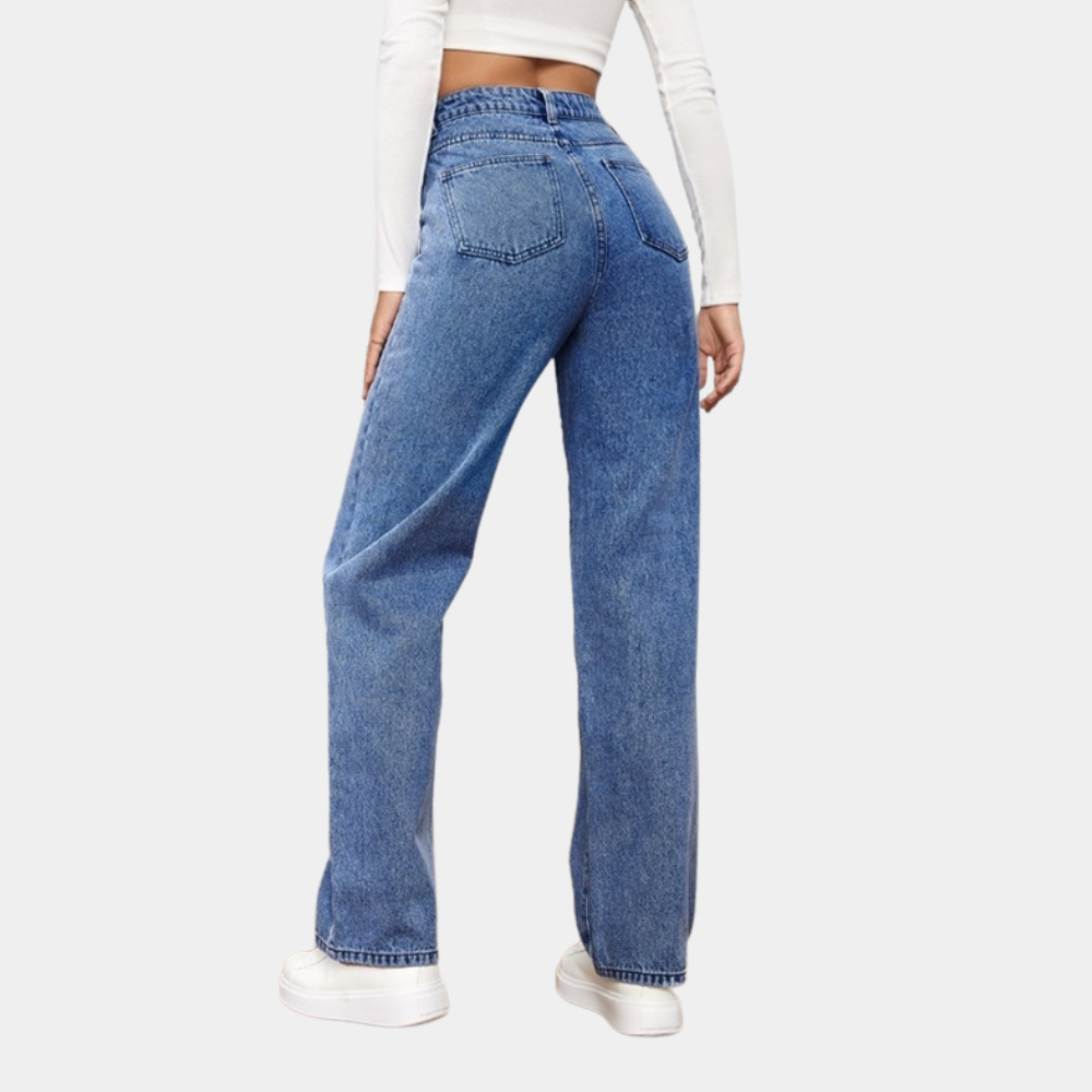 Emma | Hoge Taille Rechte Jeans