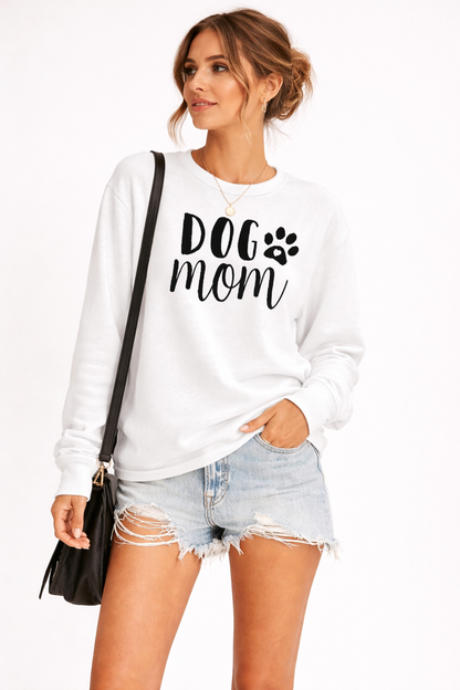 Dames sweatshirt met ronde hals en print - Signe