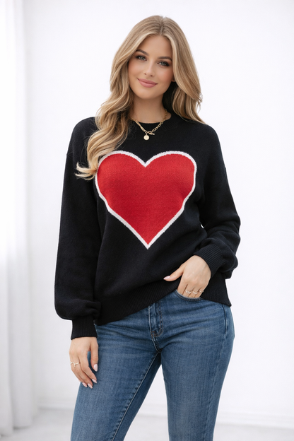 Damestrui met hartdessin en ronde hals - Rune