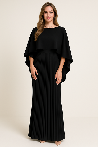 Seraphina Luxe | Elegante Maxi-Jurk met Vleermuismouwen