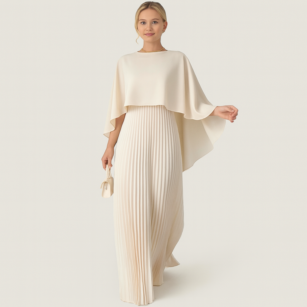 Seraphina Luxe | Elegante Maxi-Jurk met Vleermuismouwen