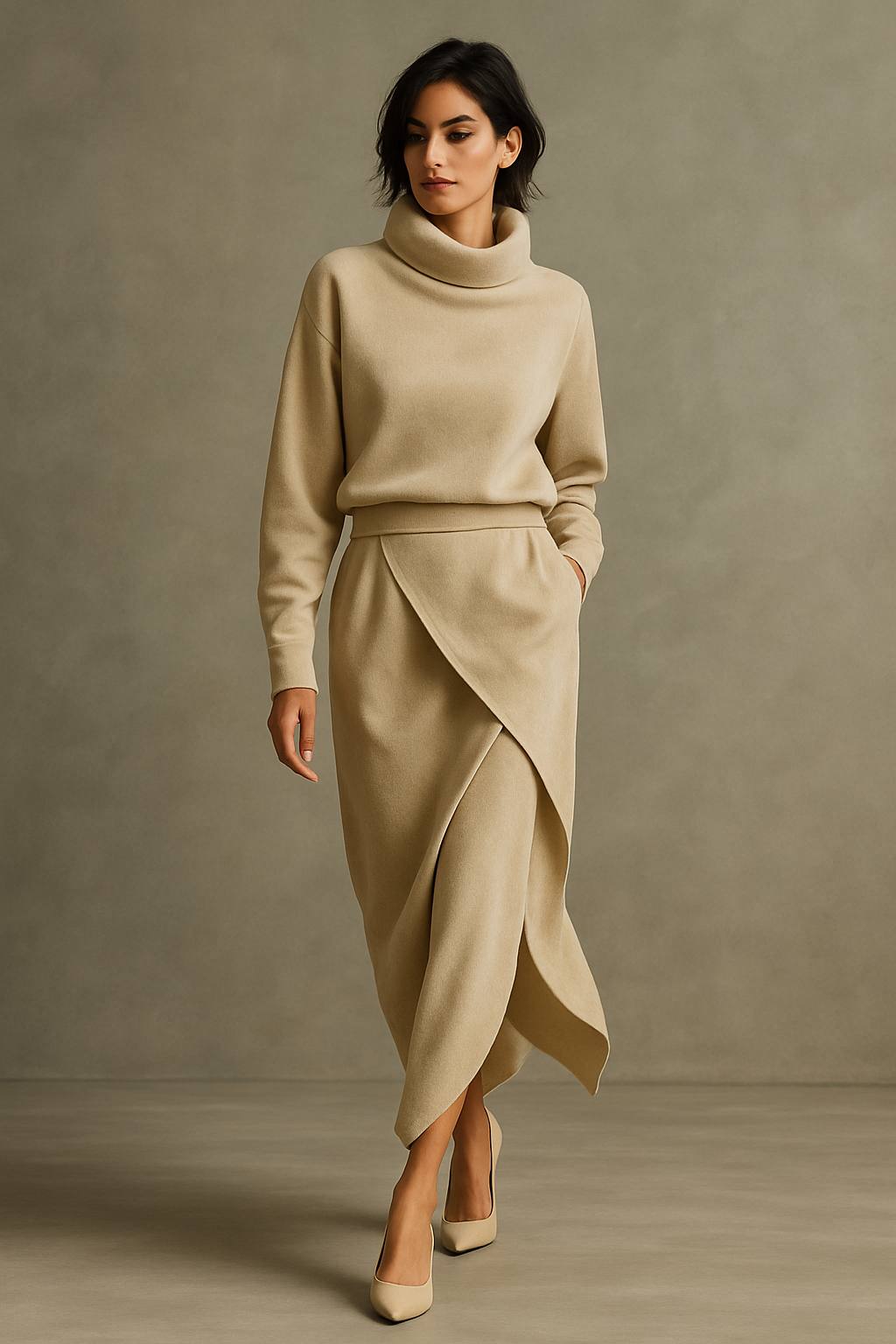 Elegante suède jurk voor dames - Raelynn