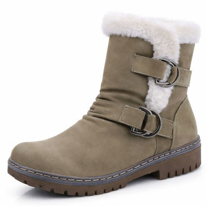 Dames sneeuwlaarzen met gespen met korte schacht - Zynara