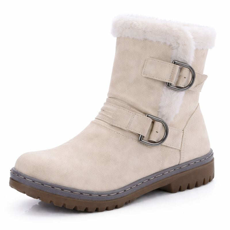 Dames sneeuwlaarzen met gespen met korte schacht - Zynara