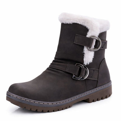 Dames sneeuwlaarzen met gespen met korte schacht - Zynara