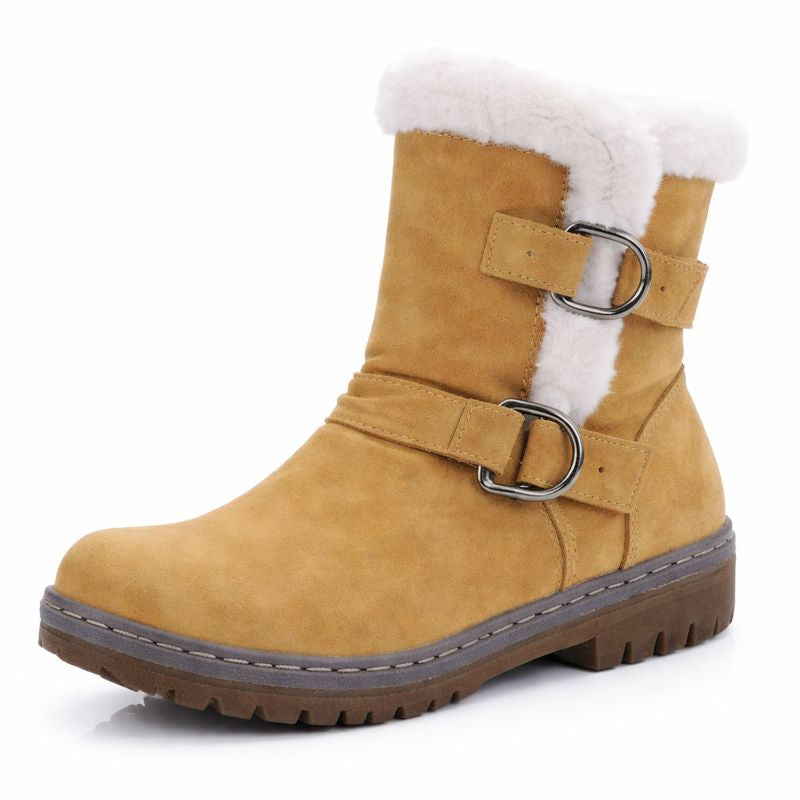 Dames sneeuwlaarzen met gespen met korte schacht - Zynara