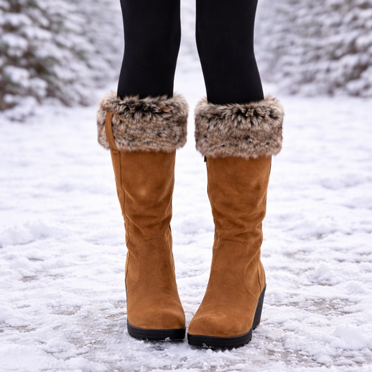 Winterlaarzen voor dames met opvouwbare schacht en thermovoering - Selvara