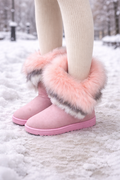 Modieuze dames snowboots met fleeceafwerking - Yina