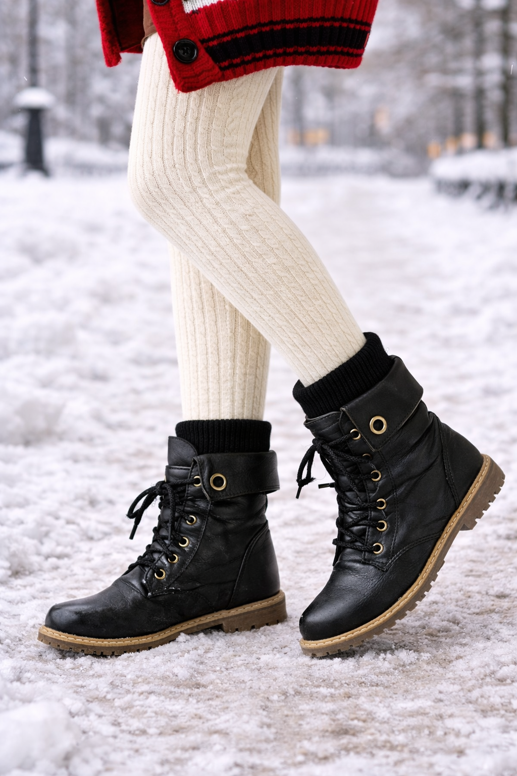 Enkellaarsjes met gekruiste veters - Velkira