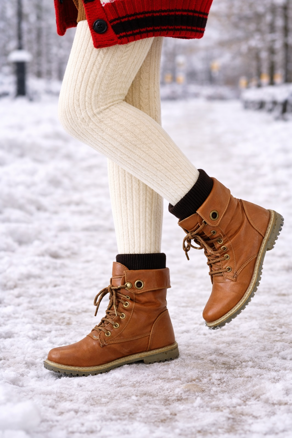 Enkellaarsjes met gekruiste veters - Velkira