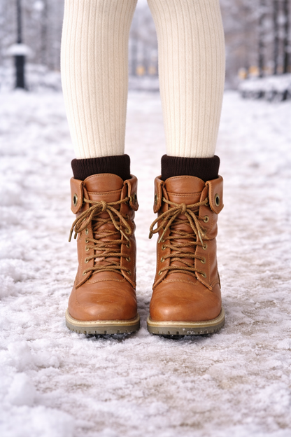 Enkellaarsjes met gekruiste veters - Velkira