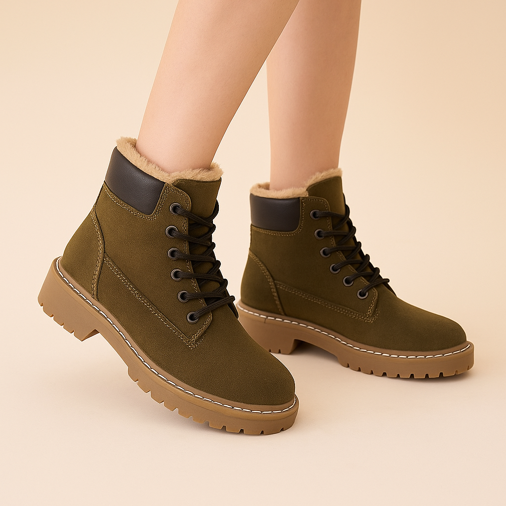 Dameslaarzen met suède-effect en warme binnenkant - Nerelis