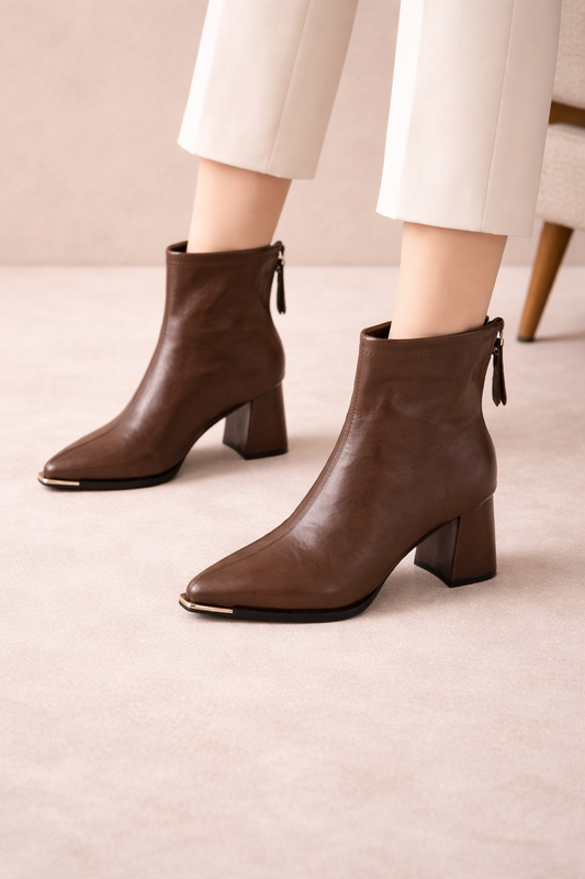 Dames enkellaarsjes met spitse teen - Baeza