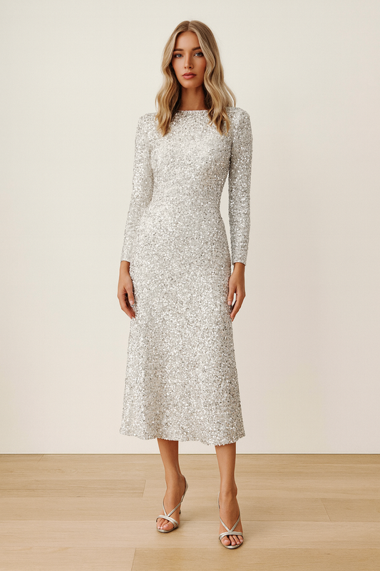 Feestjurk voor dames met pailletten - Elissa