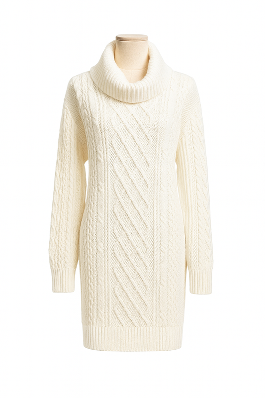 Gebreide jurk met gedraaid design - Elvira