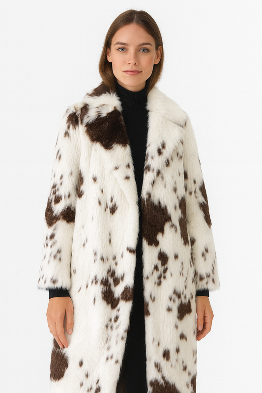 Lange damesjas met geprint textuureffect - Ilany