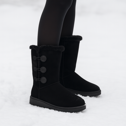 Enkellaarsjes voor dames met pluche-effect - Narelle