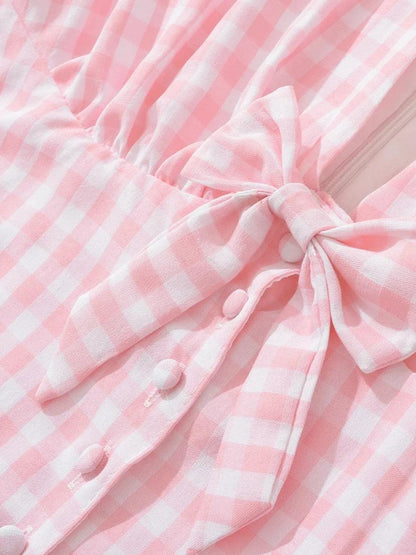 Dames mini jurk met V-hals - Ylvaine