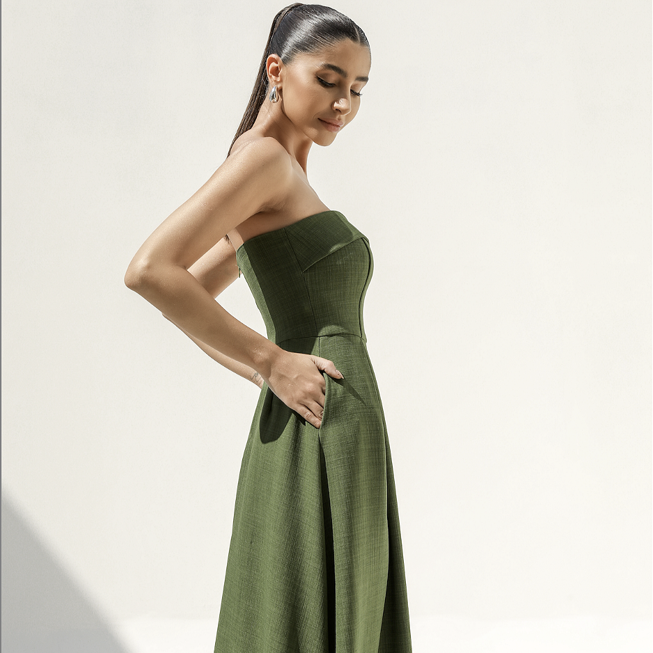 Ursula - Elegante strapless jurk