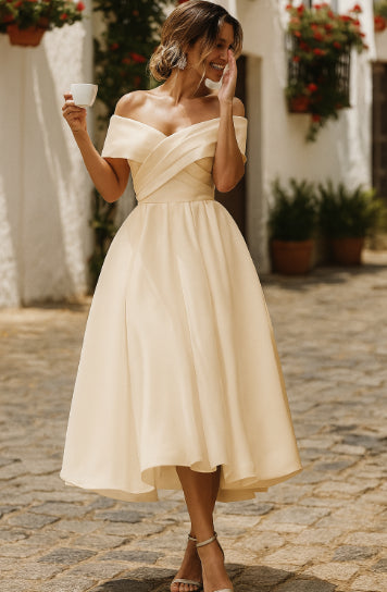 Elegante midi-jurk voor dames - Elara