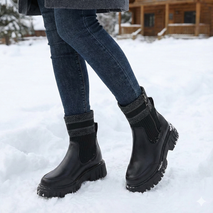 Gebreide dameslaarzen met dikke zolen - Narevi
