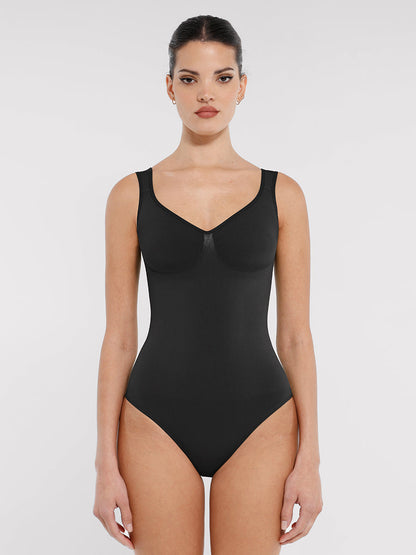 Seamless Sculpting Diamond Neck Brief Bodysuit