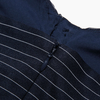 Paula - Fitted Waist Rugloze Jurk Vrouw