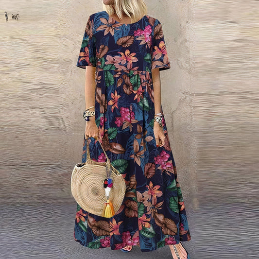 Lotte - levendige maxi jurk met bloemen voor een elegante look