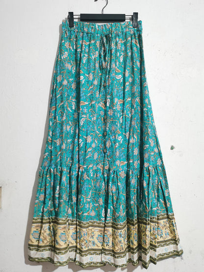 Damesrok met hoge taille en split in zomerstijl - Liora