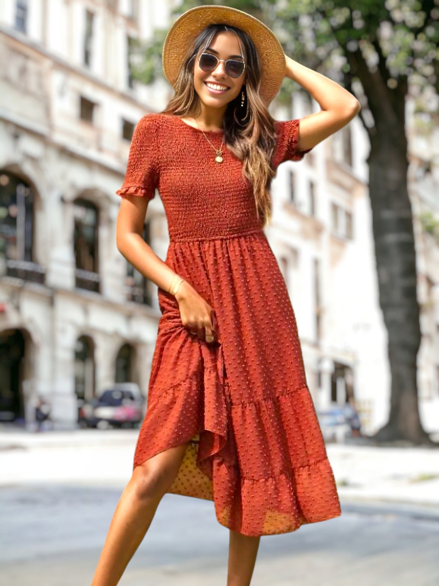 Elda - Lange casual jurk voor dames in verschillende kleuren