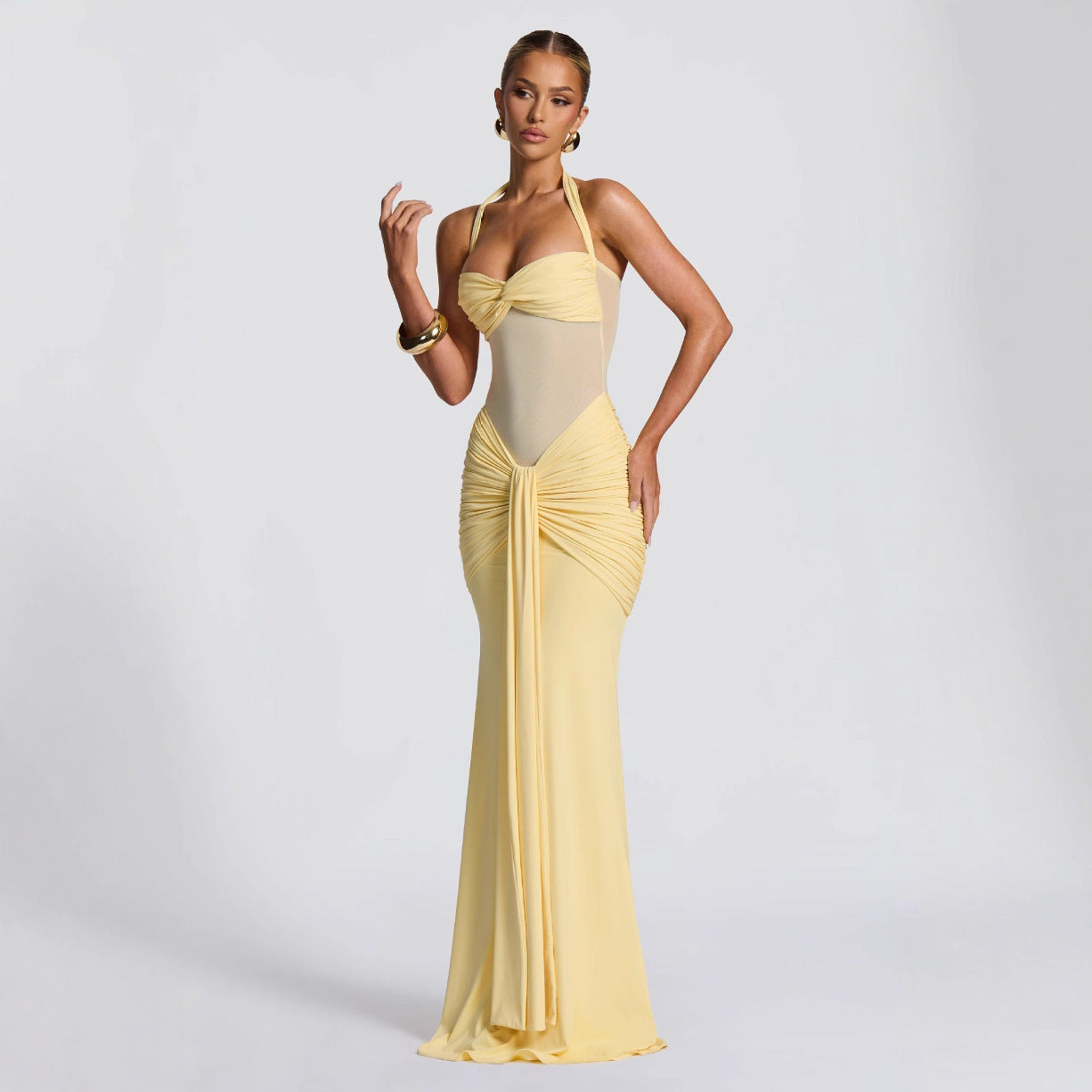 Strakke jurk met bandjes - Elara