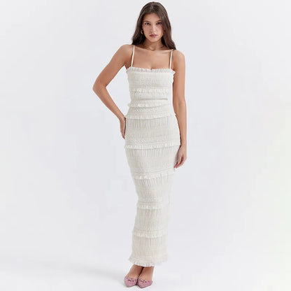 Pame - Mouwloze jurk met ruches