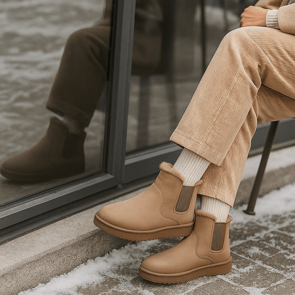 Chelsea enkellaarsjes met geborstelde binnenkant - Maelis